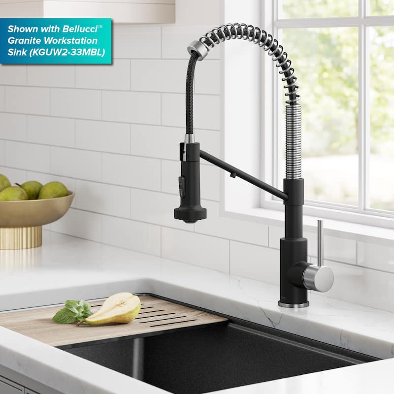 Kraus Bolden 2-Function 1-Handle Commercial Pulldown Kitchen Faucet