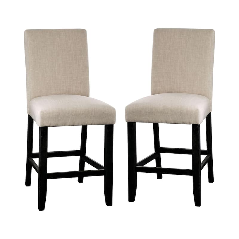 Shap Rustic Linen Counter Height Chairs (Set of 2) by Furniture of America