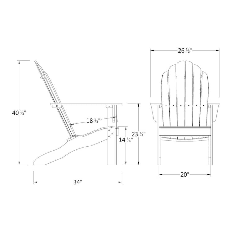 Cambridge Casual Alston Outdoor Wood Adirondack Chairs