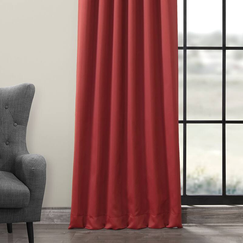 Exclusive Fabrics Room Darkening 96-inch Curtain Panel Pair (2 Panels)