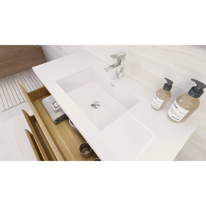 Aron 42'' Freestanding Vanity with Reinforced Acrylic Sink