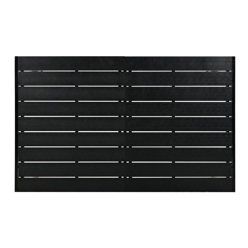 7 Piece Outdoor Dining Set, All Weather Steel Patio Dining Furniture with a Rectangular Table and 6 Chairs