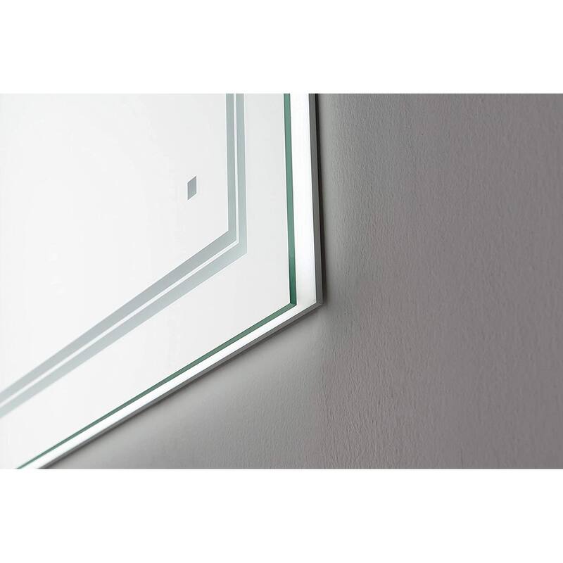 AQUADOM Soho Led Lighted Mirror for Bathroom Defogger, Backlit and Front-Lit