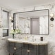 preview thumbnail 51 of 192, KIOTEE Modern Metal Frame Wall Mounted Bathroom Vanity Mirror with 5-year warranty 60x36 - Black
