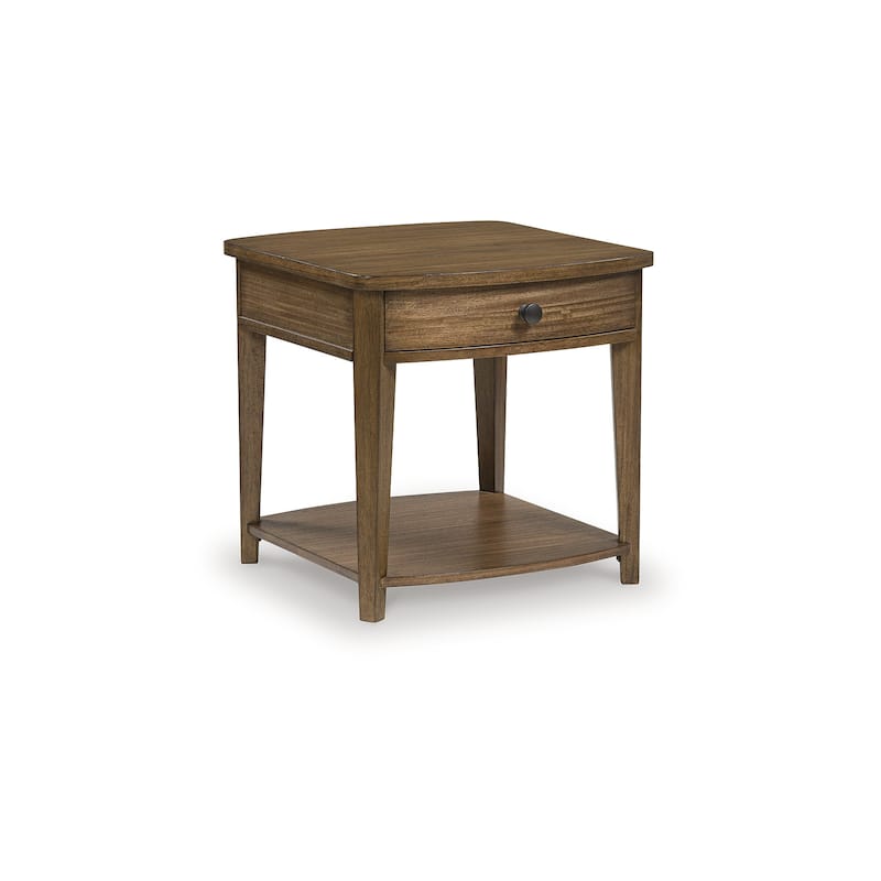 Signature Design by Ashley Burkbyer Brown End Table - 24" W x 26" D x 24" H