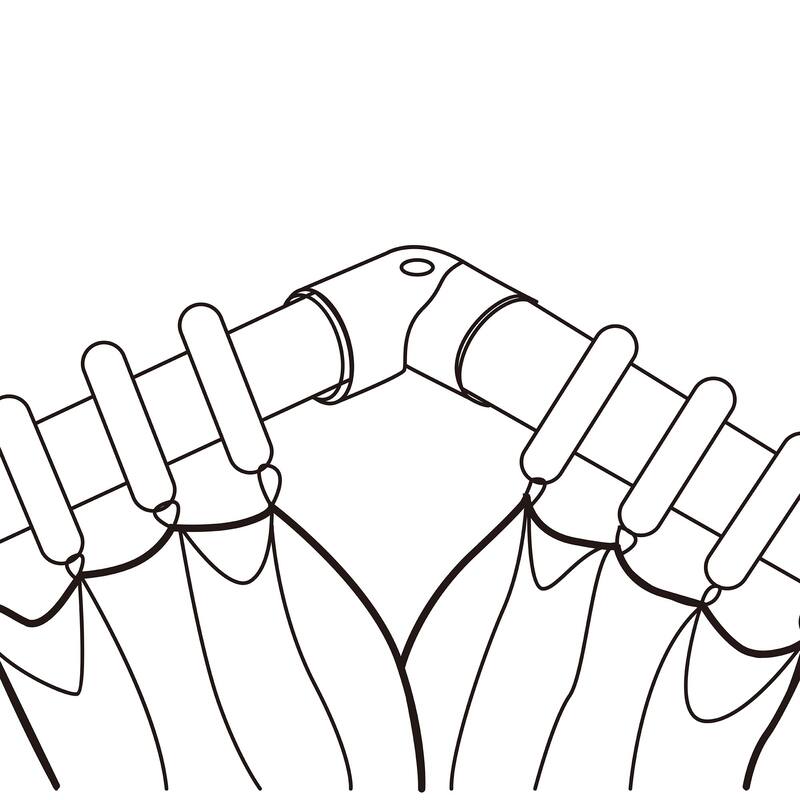 Lumi Home Furnishings 3/4 inch to 1 inch Curtain Rod Corner Connectors (2 Pieces) with Brushed Nickel Finish