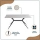 preview thumbnail 16 of 131, Elega Modern Sintered Stone Dining Table Modern Trestle Base Powder-Coated Steel Frame Kitchen Table - 47"-71"