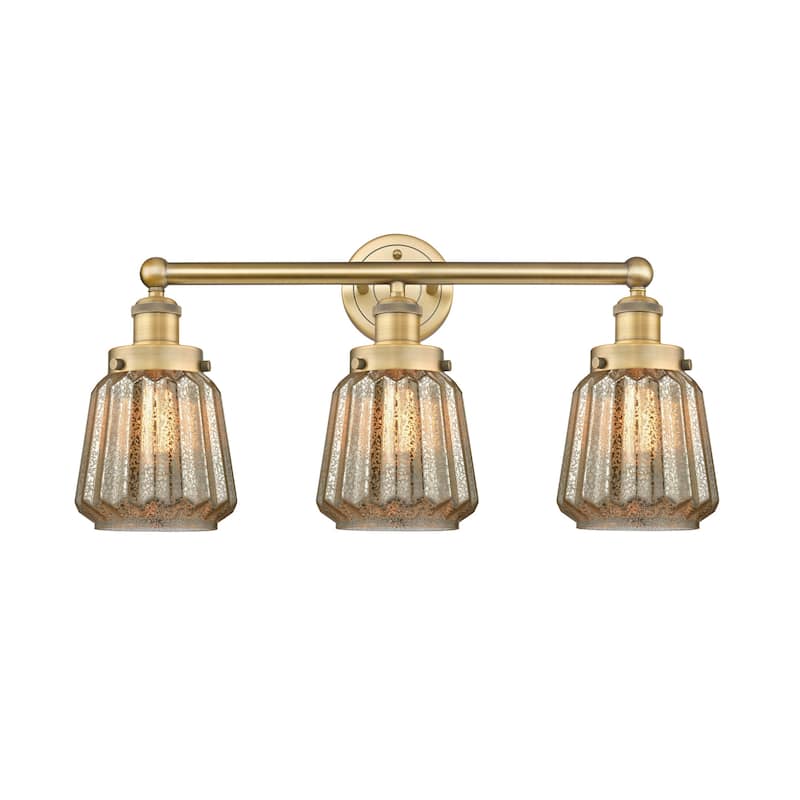 Innovations Lighting 616-3W-10-25 Chatham Vanity Chatham 3 Light 25" - Brushed Brass / Mercury