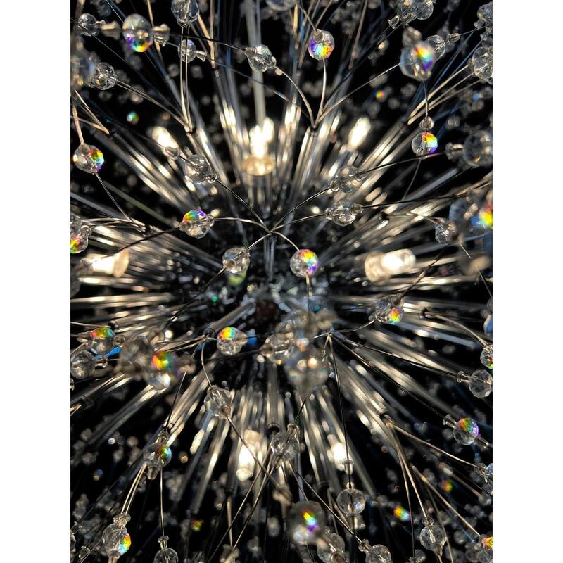 Starburst Modern Crystal Chandelier 32" Wide Crystal Lighting Fixture