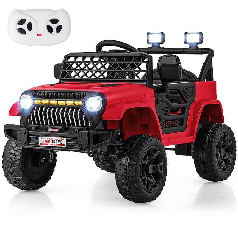 Gymax 12V Kids Ride on Truck Car Battery Powered Toddler Electric - See Details - Red