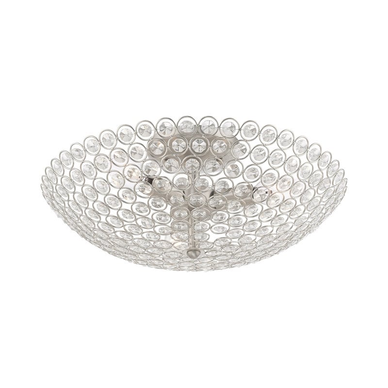 Livex Lighting 3-light Brushed Nickel Ceiling Mount, 40446-91 - 16"Dia. x 6.25"H