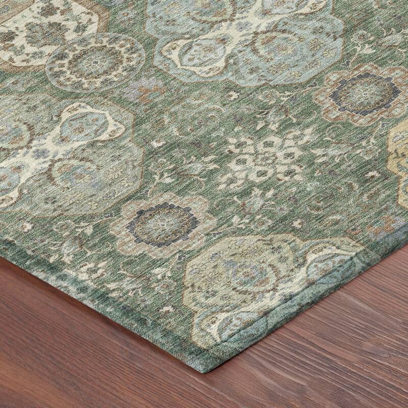 Machine Washable Indoor/ Outdoor Traditional Tracey Chantille Rug