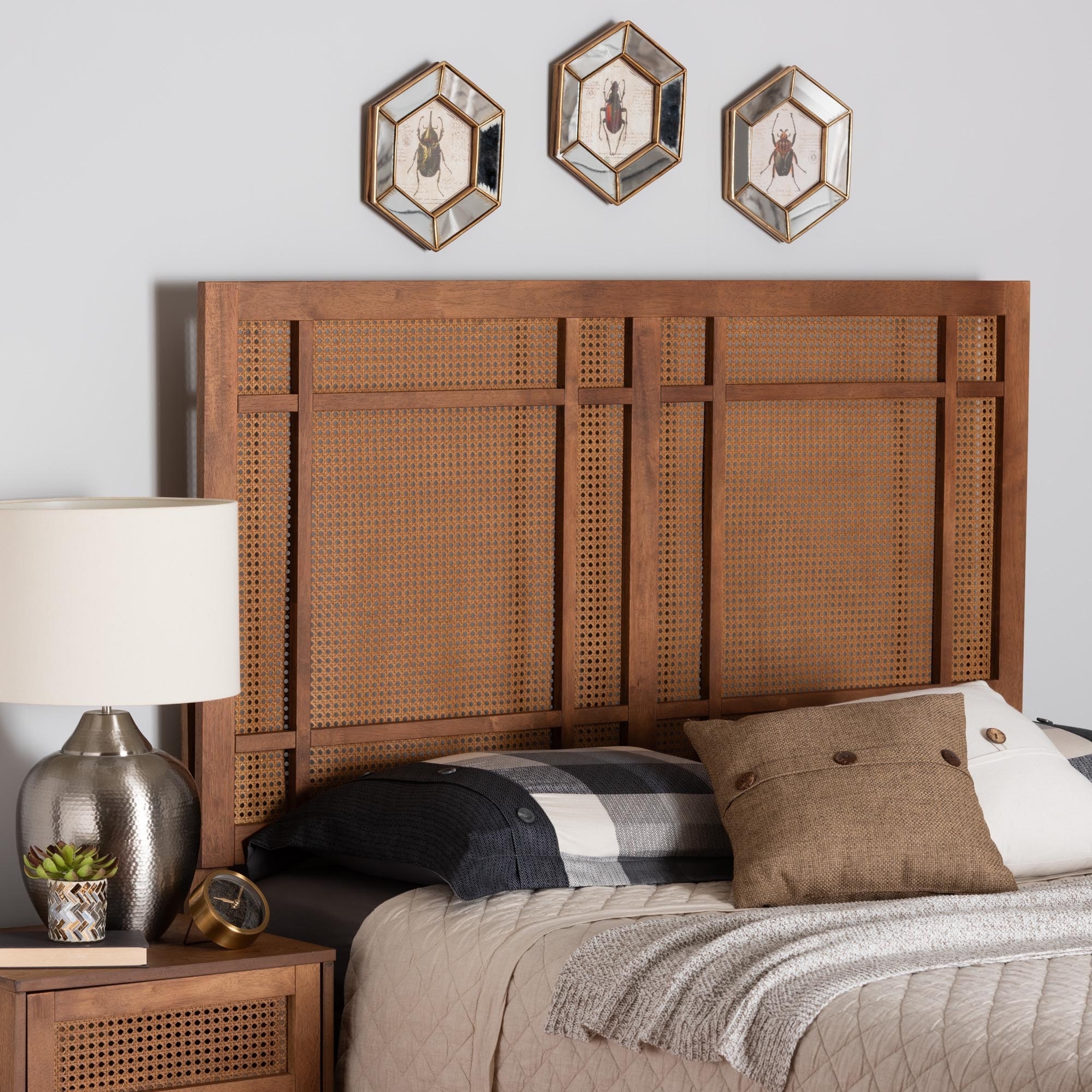Overstock online rattan headboard