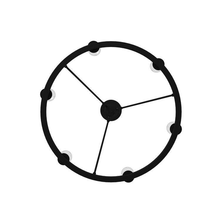 Acroma 6-light Candle Style Wagon Wheel Chandelier for dining room