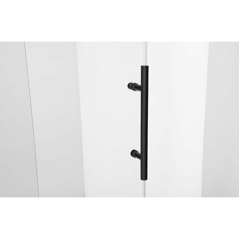 Vanity Art 56–60" W x 76" H Frameless Sliding Shower Door with Clear Tempered Glass