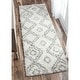 preview thumbnail 6 of 6, Nuloom Iola Geometric Shag Area Rug 2' 6" x 6' - White - Runner