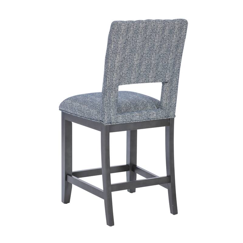 Wilson Grey Upholstered 25-Inch Counter Stool (Set of 2)