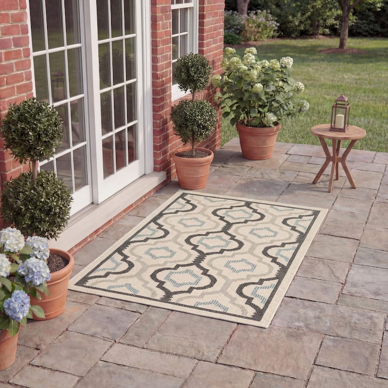 SAFAVIEH Courtyard Oyvor Indoor/ Outdoor Waterproof Patio Backyard Rug