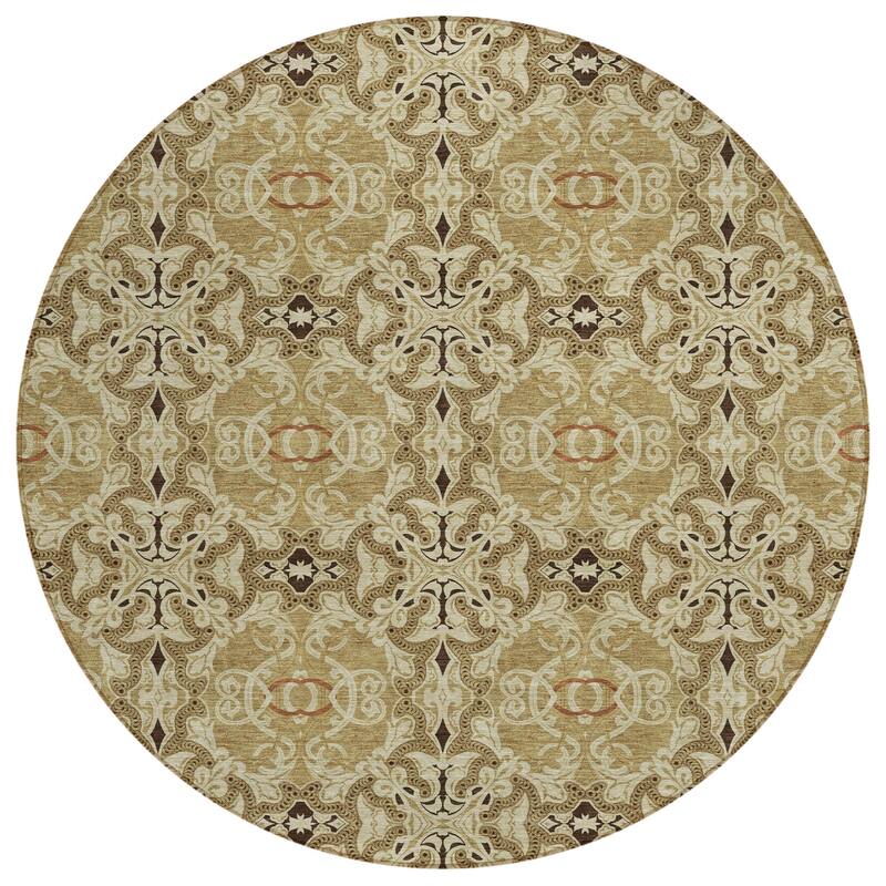 Machine Washable Indoor/ Outdoor Chantille Traditional Medallions Rug