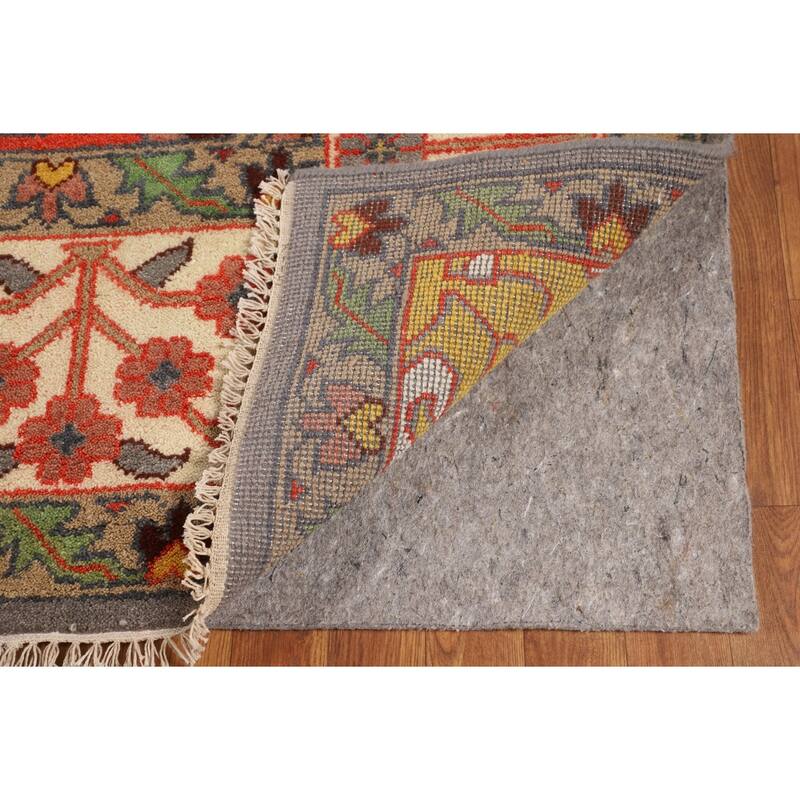 Hunting Animals Ziegler Indian Area Rug Hand-Knotted Wool Carpet - 9'1" X 11'10"