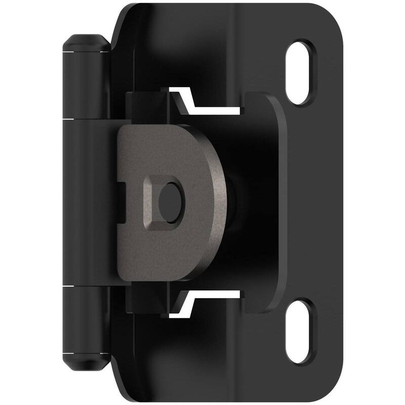 Amerock BP8719 Functional Hardware 1/2" Overlay Wrap Cabinet Door - Matte Black