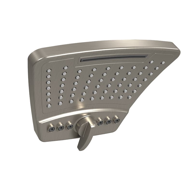 PowerShot 8-in Curved 3-Function Showerhead Brushed Nickel