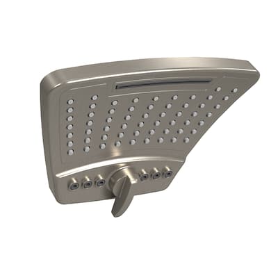 PowerShot 8-in Curved 3-Function Showerhead Brushed Nickel
