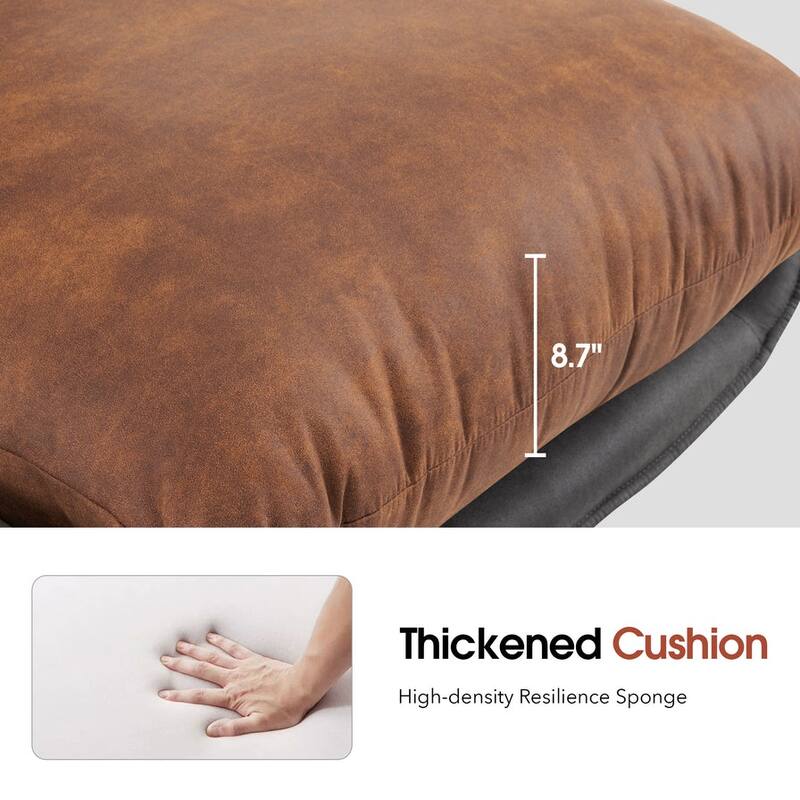 MCombo Accent Chair with Ottoman, Leathaire Fabric LW951