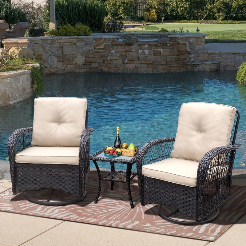 Patio conversation sets on sale with rockers