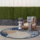 Nourison Aloha Floral Modern Indoor/Outdoor Area Rug - 7'10" Round - Blue/Grey