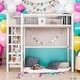 preview thumbnail 20 of 25, Twin Size Metal Loft Bed with 4-Tier Shelves and Storage for Home