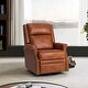 preview thumbnail 67 of 100, Echidna Transitional Genuine Leather Swivel Rocker Nursery Chair with Nailhead Trim by HULALA HOME SADDLE