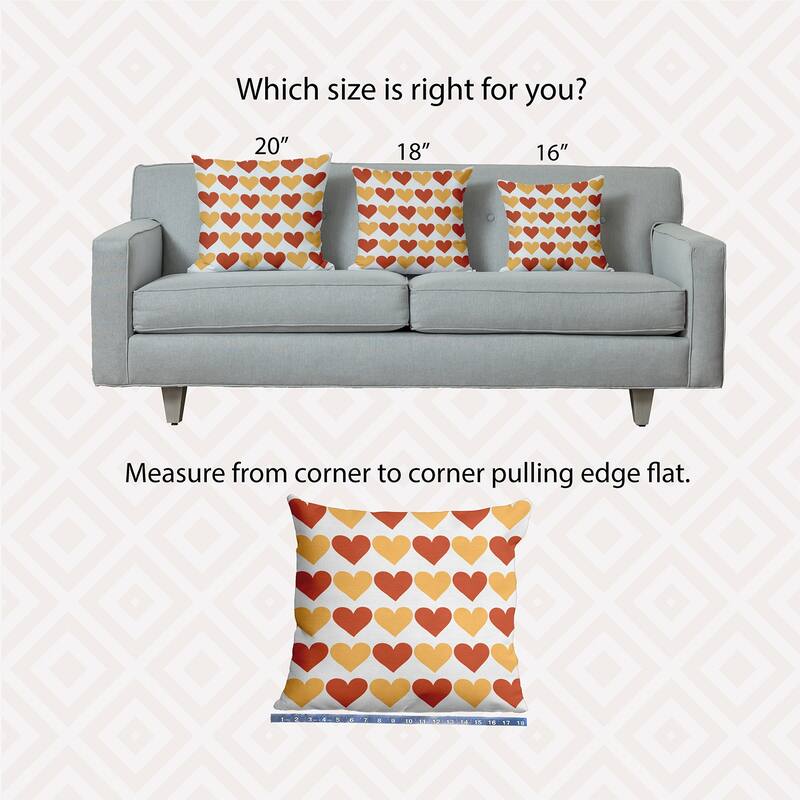 Alternating Hearts Valentine's Day Decorative Indoor Pillow