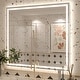 preview thumbnail 43 of 161, Large LED Bathroom mirror Tempered Glass Dimmable Anti-Fog Vanity Mirror 40x36