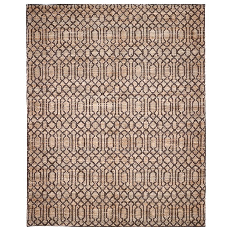 Overton Handmade Modern Contemporary Trellis Area Rug - 5'x8'