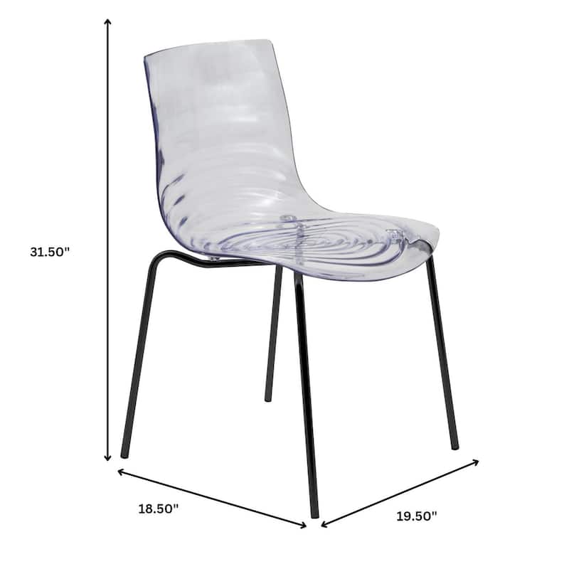 ABS Plastic Dining Chair with Stainless-Steel Legs Astor Series by LeisureMod