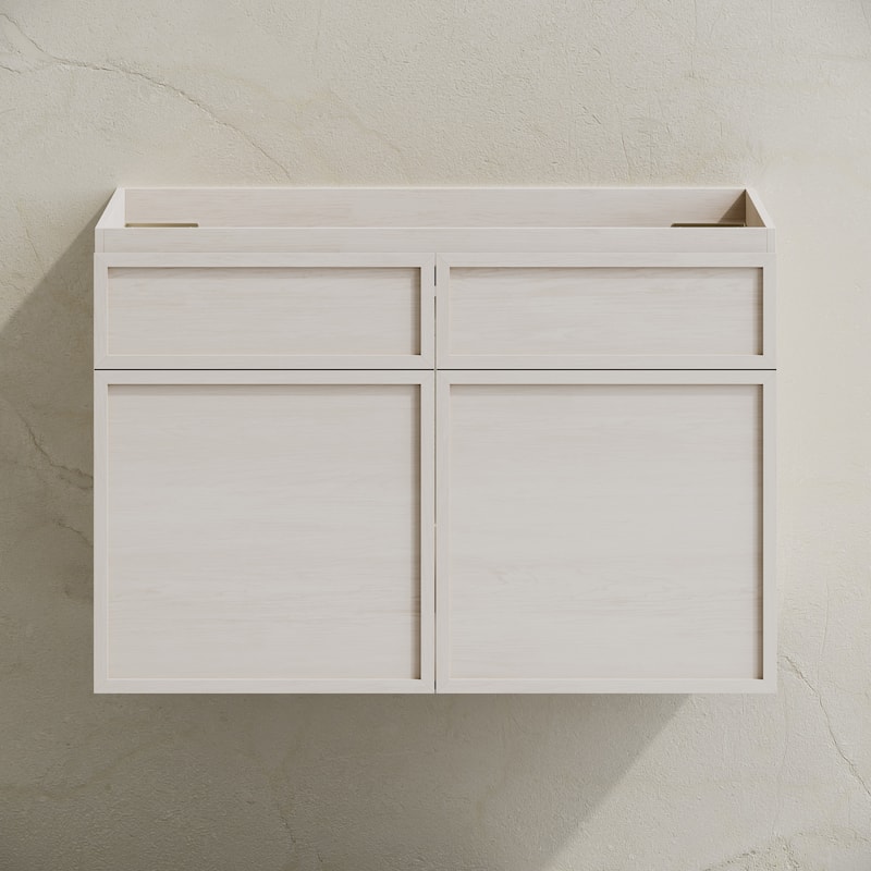 St. Tropez 30" Wall-Mounted Bathroom Vanity Cabinet Without Top In White Oak - 30