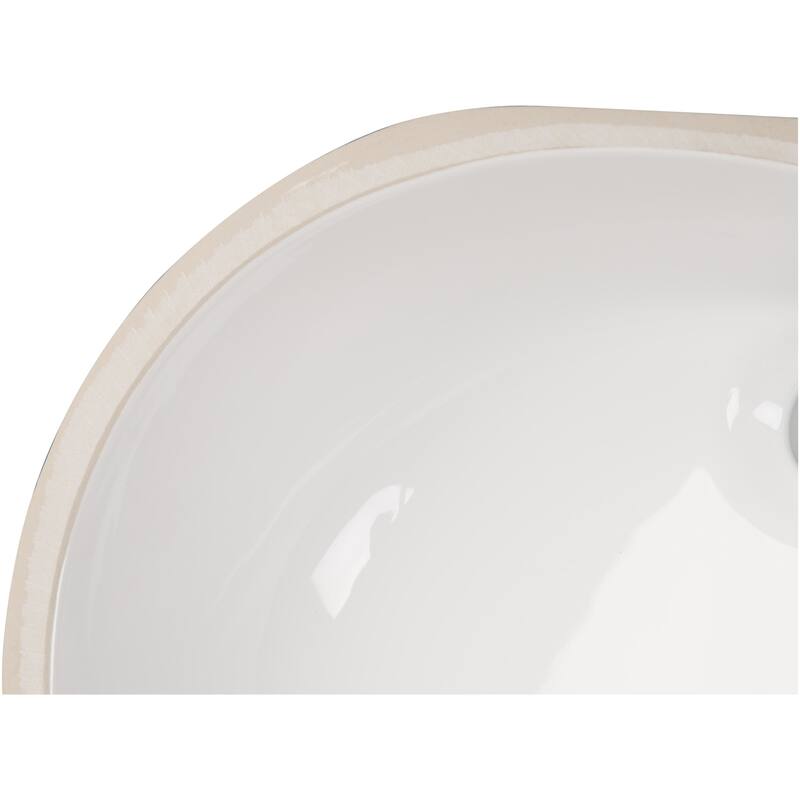 Ackland AKKPS-UNDOVL-1714-SB 19-1/2" Oval Porcelain Undermount
