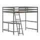 preview thumbnail 25 of 60, Traditional Wood Slat Loft Bed with Integrated Desk & Ladder