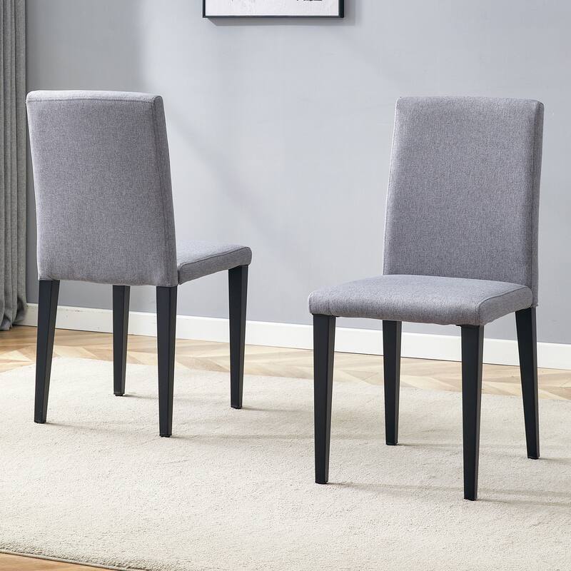 Two Linen-Cotton dining chairs, simple and versatile, comfortable and accompanied