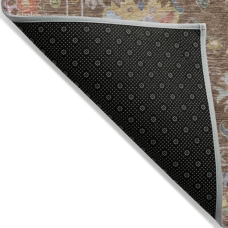 Machine Washable Indoor/ Outdoor Boho Traditional Chantille Rug