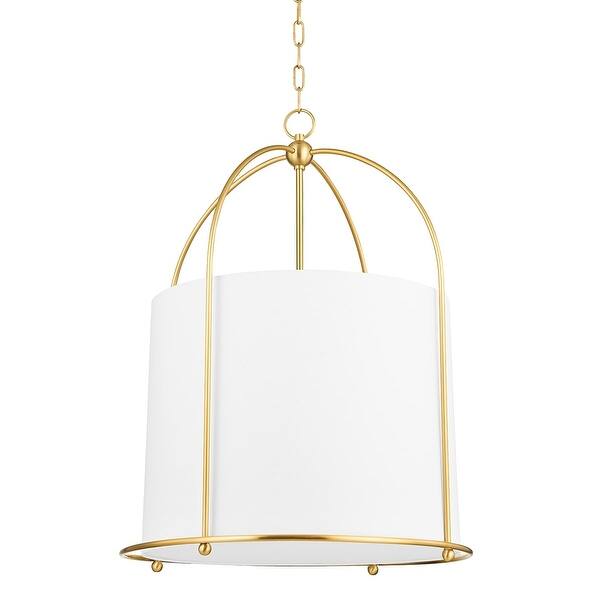 slide 2 of 2, Orlando Large 1 Light Lantern Pendant Aged Brass