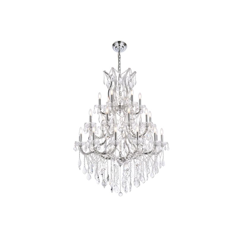 Fleur Illumination Collection Chandelier D:38in H:52in Lt:28 Chrome Finish