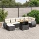 Option Black+Cream-3 middle+3 corner+footrest+table