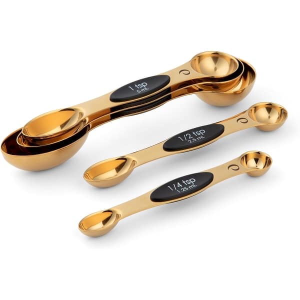 Progressive International Magnetic Measuring Spoons, Set of 5 - Gold