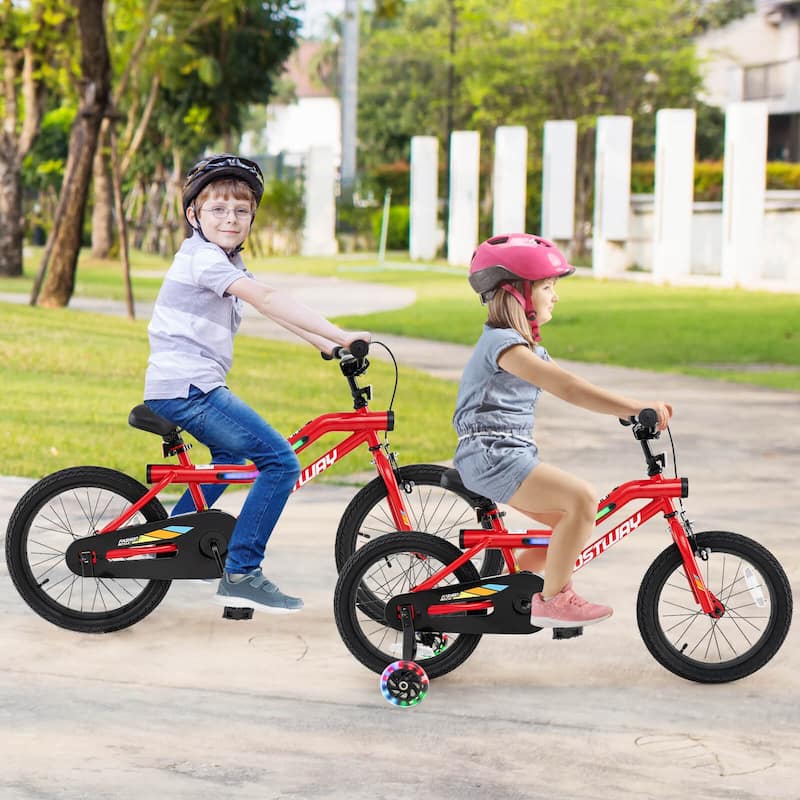 Costway 18" LED Lighted Kids Bike with Adjustable Seat Coaster Brake - See Details