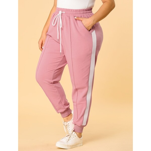 plus size pink sweatpants