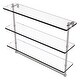 preview thumbnail 31 of 32, Allied Brass 16 Inch Triple Tiered Glass Shelf with Integrated Towel Bar
