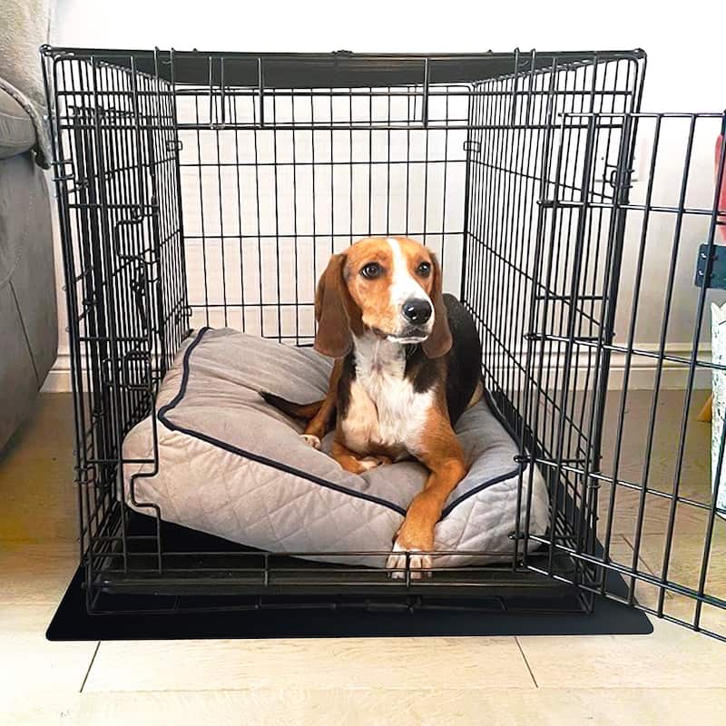 Floortex® P-Tex Polypropylene Pet Crate Floor Protection Mat - XXL - 32" x 50" - Black - 32" x 50"