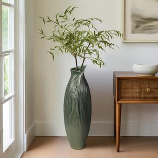 Ceramic Stylish Rubpert Contemporary Vase - Green